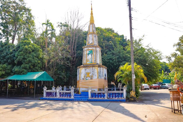 Uma bela vista panorâmica da cidade de Nong Khai na Tailândia