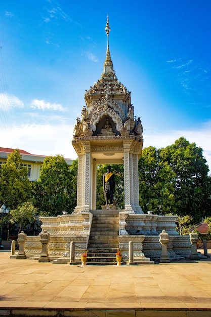 Uma bela vista panorâmica da cidade de Phnom Penh, Camboja