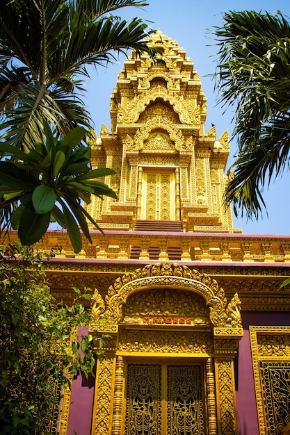 Uma bela vista panorâmica da cidade de Phnom Penh no Camboja