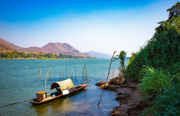 Uma bela vista panorâmica da cidade de Vientiane localizada no Laos