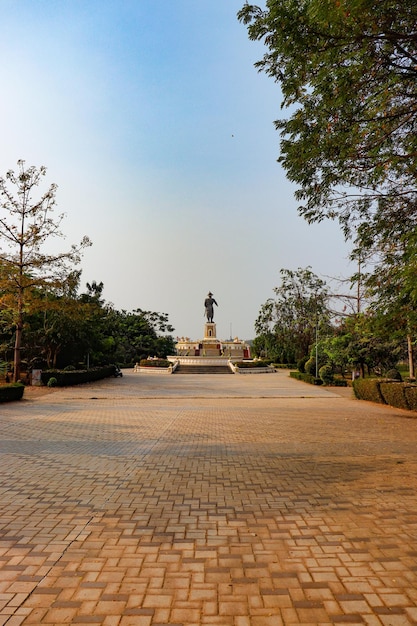 Uma bela vista panorâmica da cidade de Vientiane no Laos