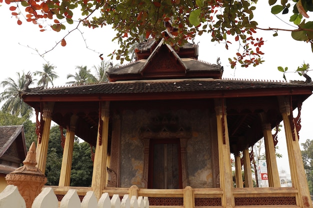 Uma bela vista panorâmica da cidade de Vientiane no Laos