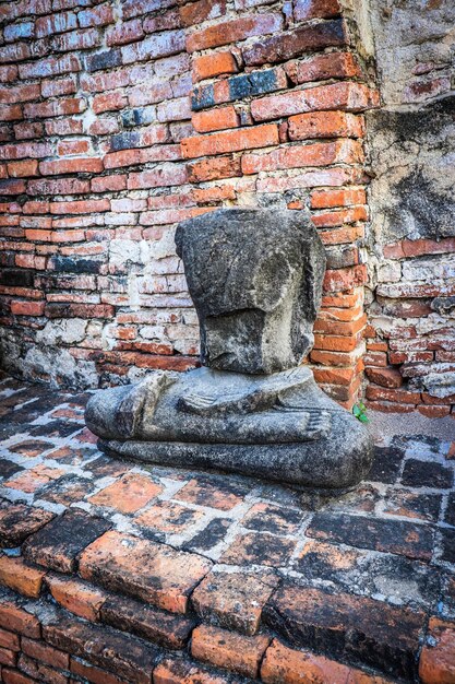 Uma bela vista panorâmica de Ayutthaya na Tailândia