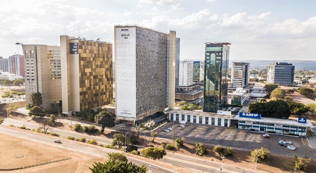 Uma bela vista panorâmica de Brasília, capital do Brasil