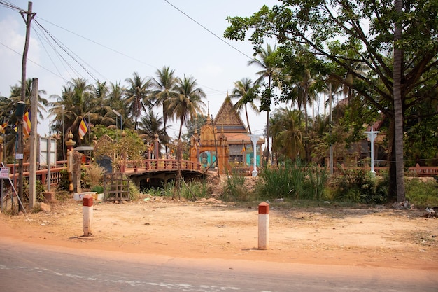 Uma bela vista panorâmica de Siem Reap no Camboja