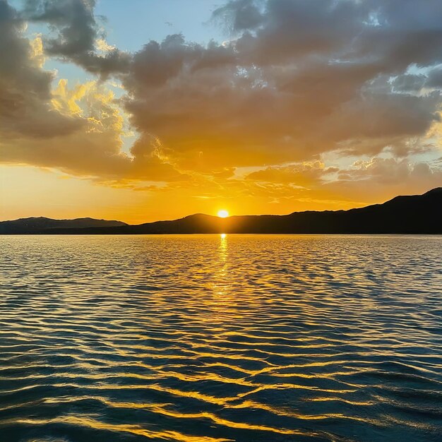 Foto uma bela vista sobre o lago.