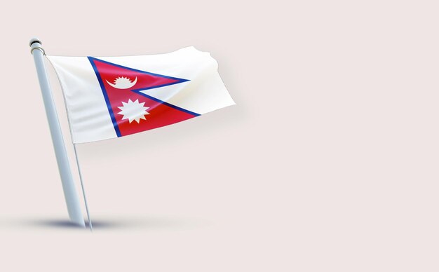 Uma beleza completa Bandeira para Belize em um fundo branco renderização 3D