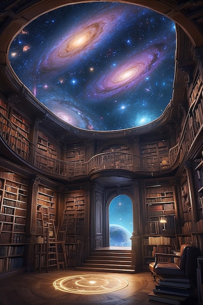 Uma biblioteca cósmica contendo o conhecimento de várias galáxias