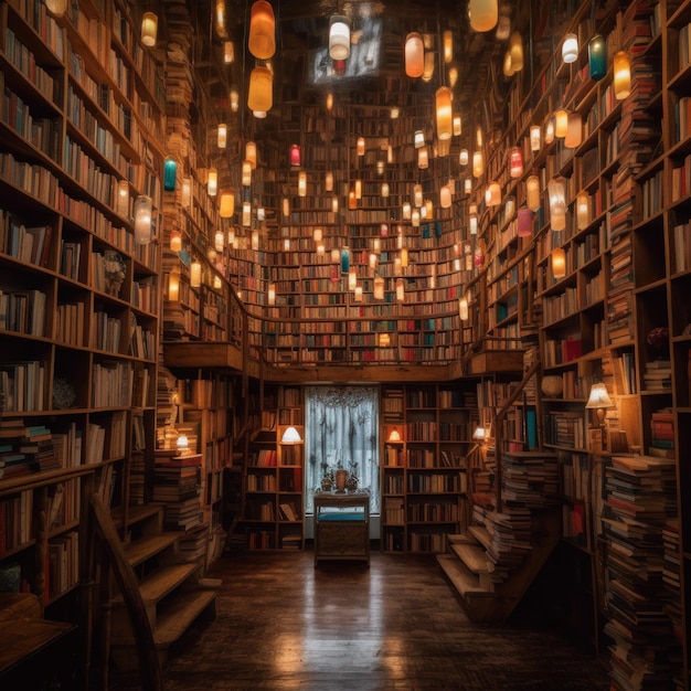 Uma biblioteca mágica para amantes de livros