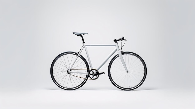 uma bicicleta com um fundo branco