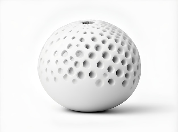 Foto uma bola branca com buracos que tem buracos