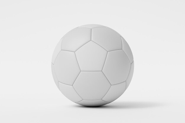 Uma bola de futebol de couro branca