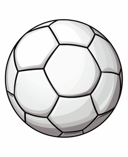 Foto uma bola de futebol de desenho animado com um fundo branco