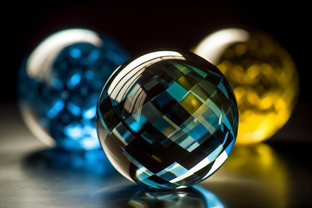 Uma bola de vidro com a palavra vidro