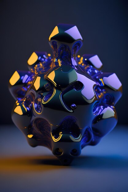 Uma bola de vidro feita por Dale Chihuly.