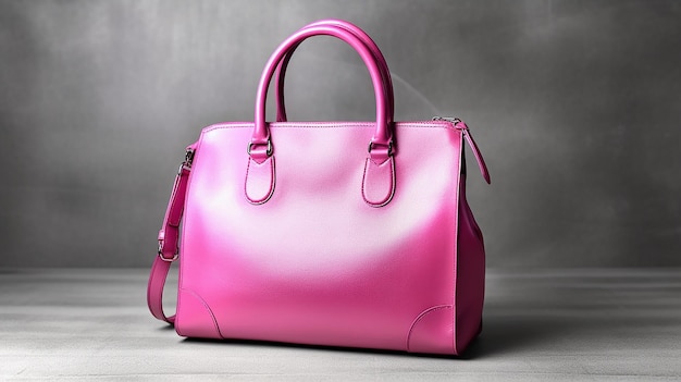 Uma bolsa rosa com a palavra hermes