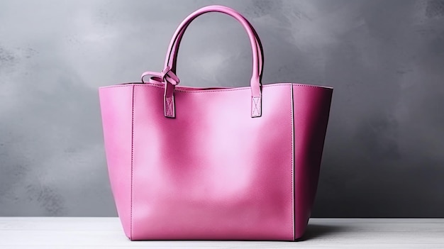 Uma bolsa rosa com a palavra hermes