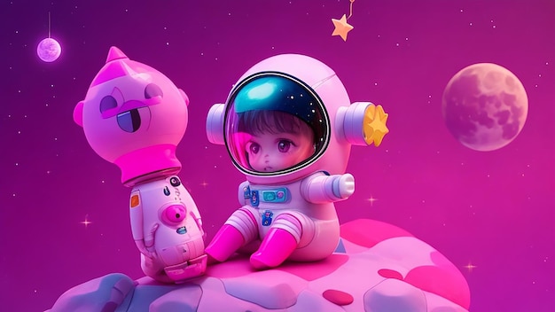 uma boneca astronauta vintage