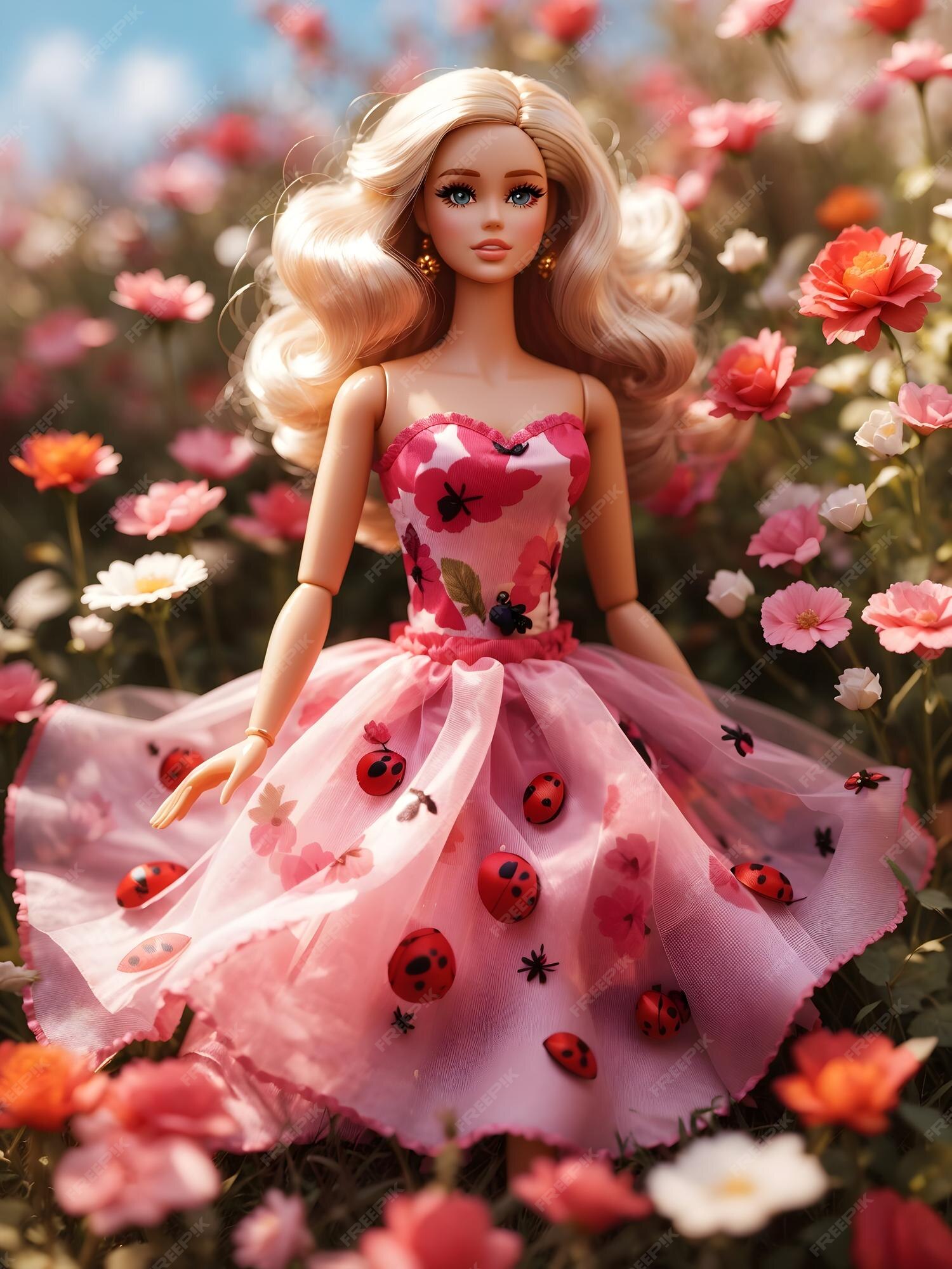Roupa Da Barbie - Vestido Rosa Corações - Melhor Preço