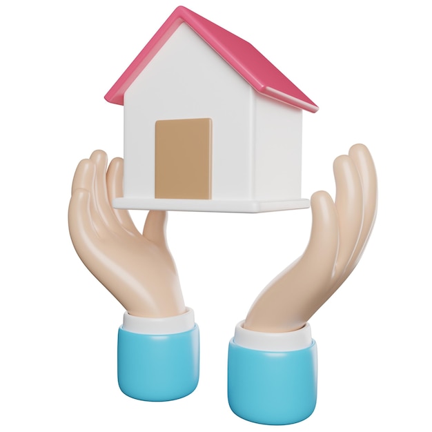 uma boneca com uma casa que diz " a casa " no topo