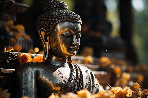 Foto uma bonita estátua de buda.