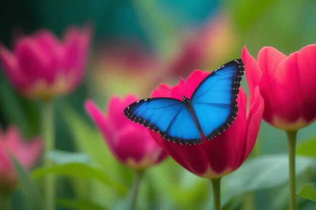 Uma borboleta bonita em uma flor, uma borboleta linda em uma flor.