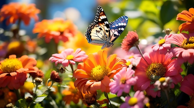 Foto uma borboleta em uma flor