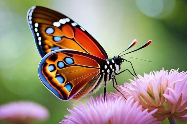 Uma borboleta em uma flor