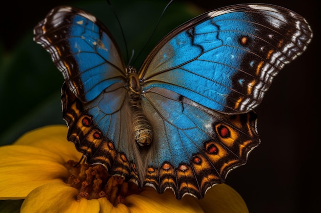 Uma borboleta na flor