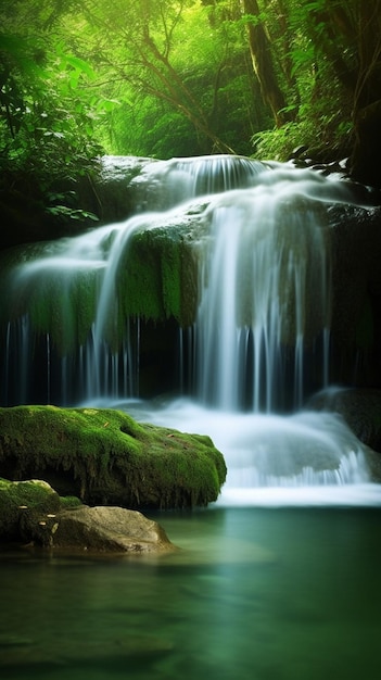 Uma cachoeira na floresta