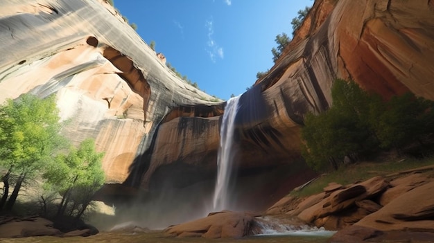 Uma cachoeira no Grand Canyon