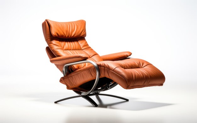 Uma cadeira de descanso macia incrível, confortável e elegante com fundo branco ou PNG transparente