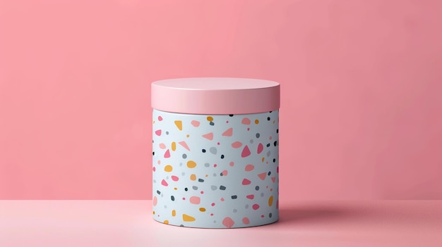 uma caixa com pontos coloridos