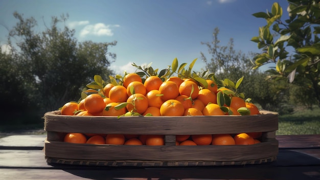 Uma caixa de laranjas com a palavra laranja