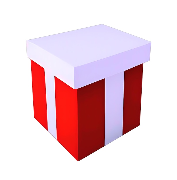 Uma caixa vermelha e branca com uma tampa branca que diz "natal" nela.