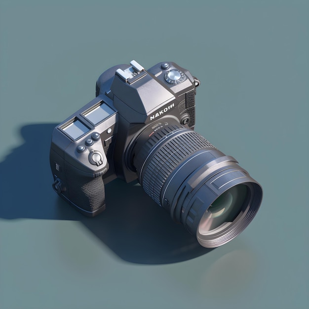 Uma câmera digital com uma lente