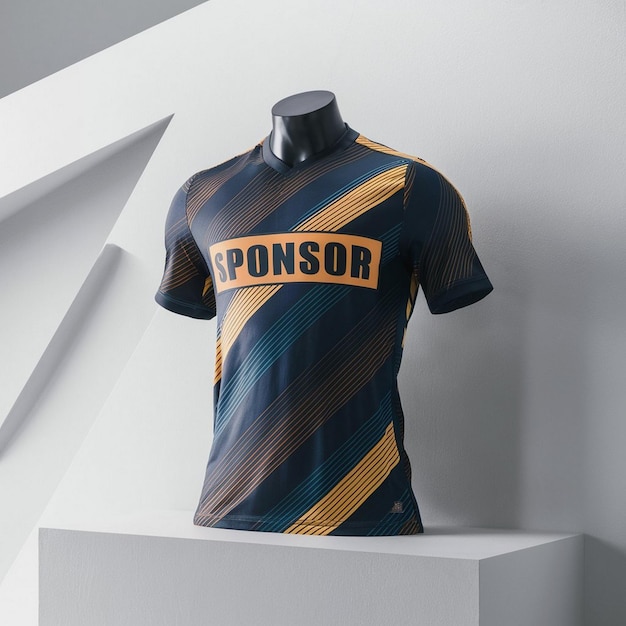 uma camisa azul e amarela com a palavra acqua