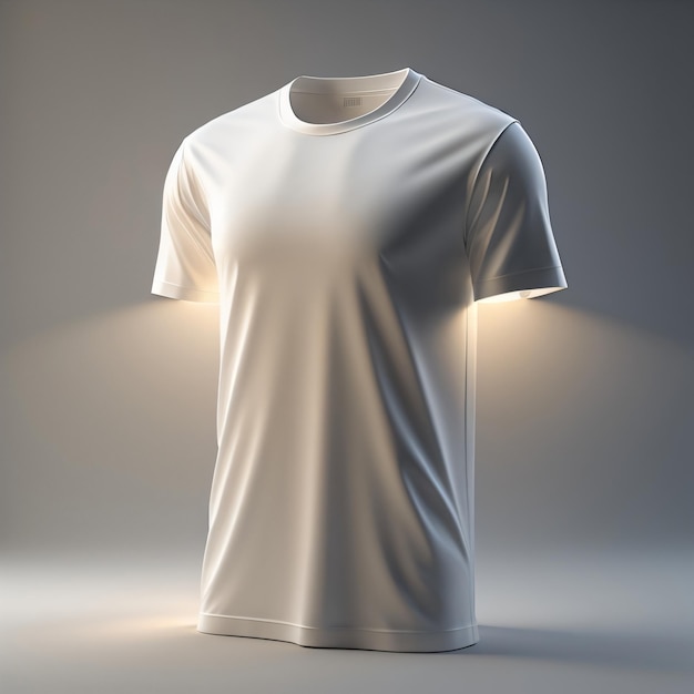 Uma camisa branca com uma luz é iluminada por um holofote.