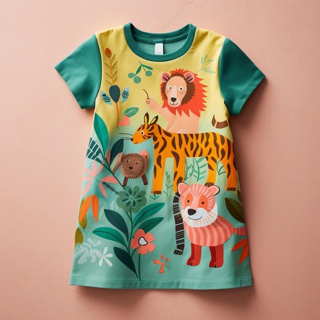 uma camisa com um tigre na frente está em exibição.