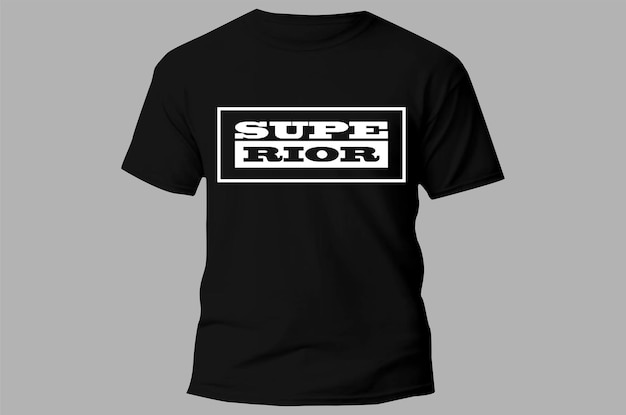 Uma camisa preta que diz super rir na frente.