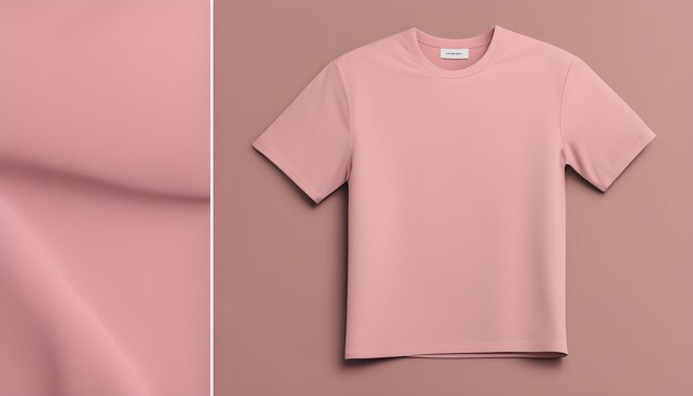 uma camisa rosa com uma etiqueta branca que diz camisa