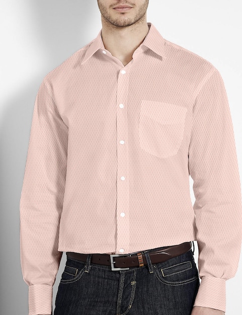 Uma camisa texturizada formal para homens