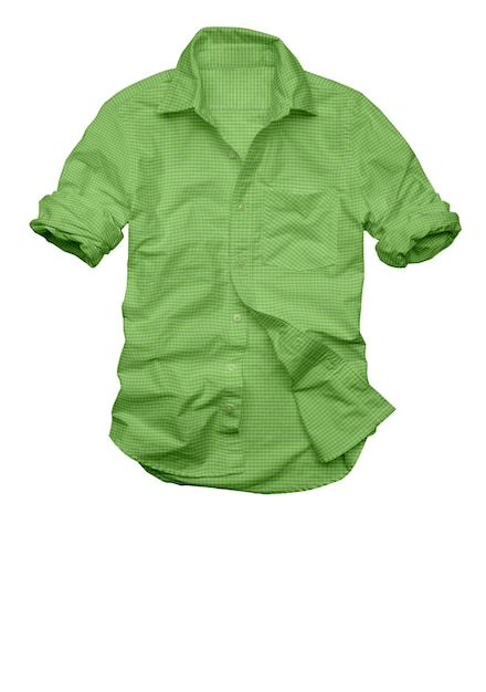 Uma camisa verde que é usada por um homem de camisa verde.