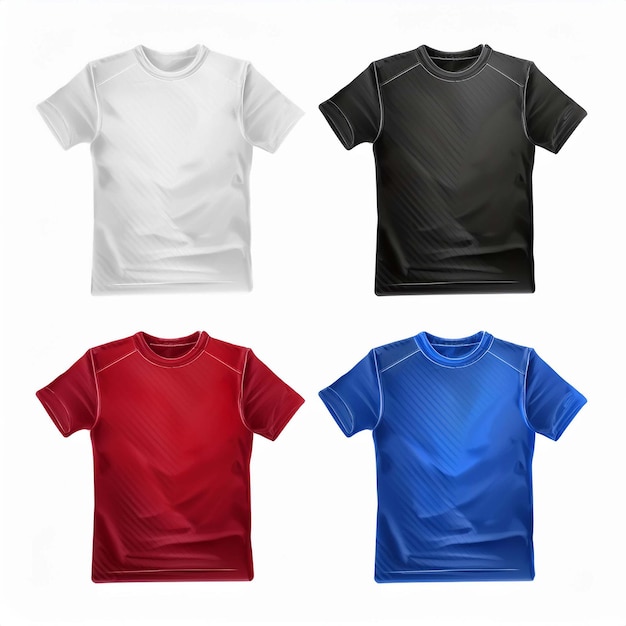 uma camisa vermelha e azul com a palavra "t-shirt" citada