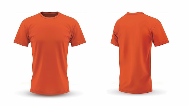 uma camiseta vermelha com a parte de trás mostrando a parte de atrás e a