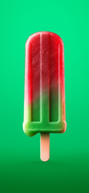 uma cana-de-açúcar vermelha e verde