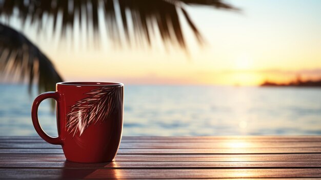 Uma caneca com papel de parede UHD de café