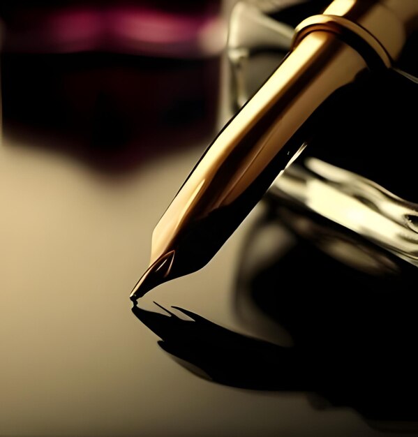 Foto uma caneta com tinta de perfume e uma ponta de