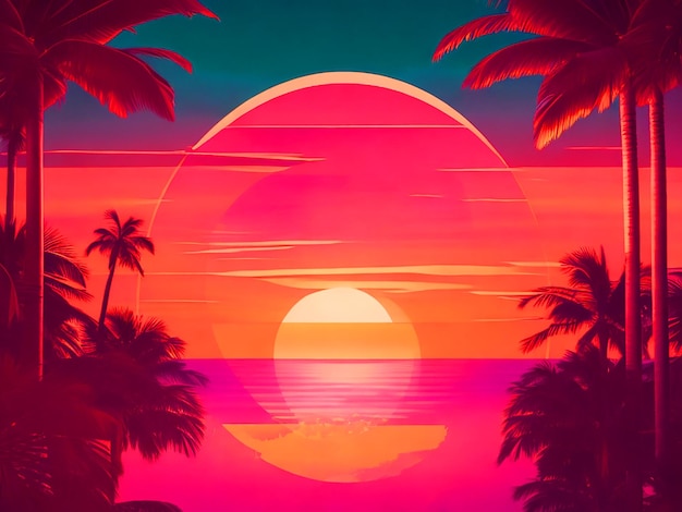 Uma capa de álbum de música inspirada no pôr do sol e no tema hd imagem livre