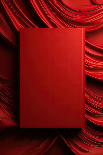 Uma capa de livro abstrata em fundo vermelho criada com a tecnologia Generative Al